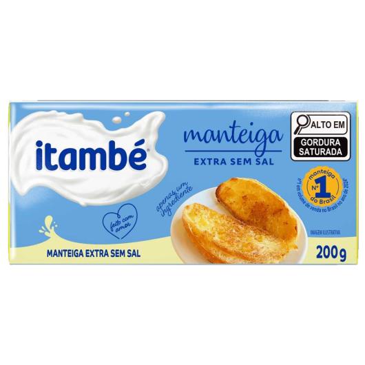Manteiga extra sem sal Itambé tablete 200g - Imagem em destaque
