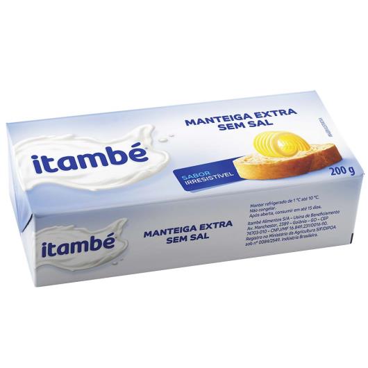 Manteiga extra sem sal Itambé tablete 200g - Imagem em destaque