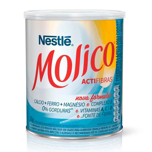 Molico Leite em Pó Desnatado Total Cálcio Actifibras Lata 280g - Imagem em destaque