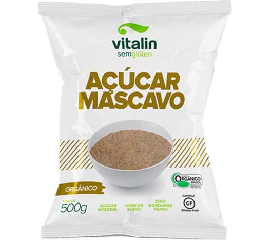 Açúcar Vitalin mascavo orgânico Sem Glúten 500g - Imagem em destaque