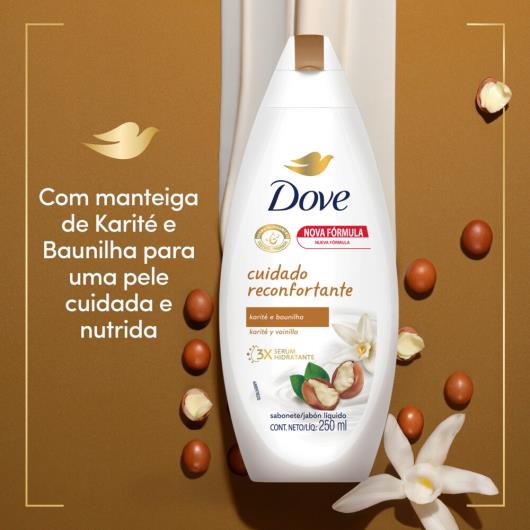 Sabonete Dove delicious care manteiga de karité e baunilha Líquido 250ml - Imagem em destaque