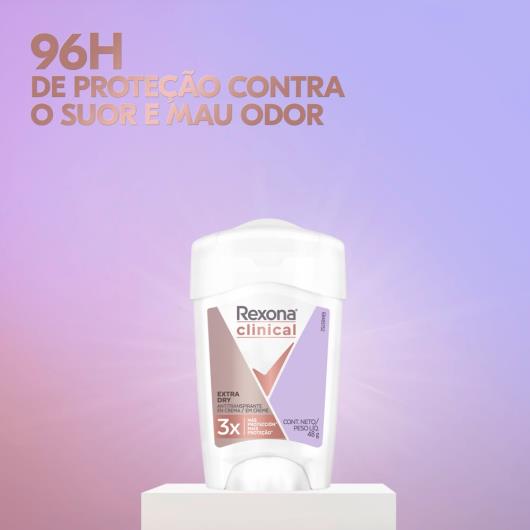 Desodorante Antitranspirante Rexona Clinical Extra Dry 48g - Imagem em destaque