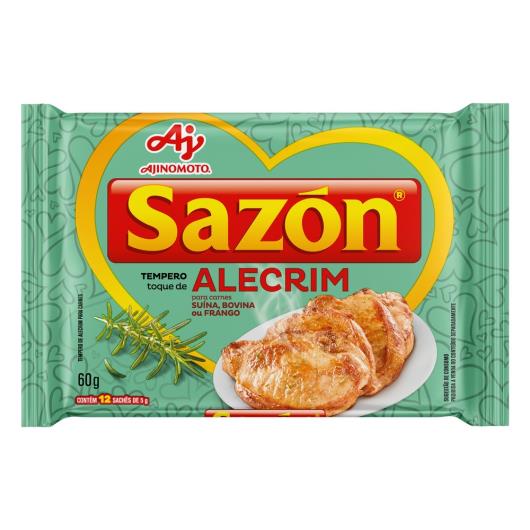 Tempero para Carnes Toque de Alecrim Sazón Pacote 60g 12 Unidades - Imagem em destaque