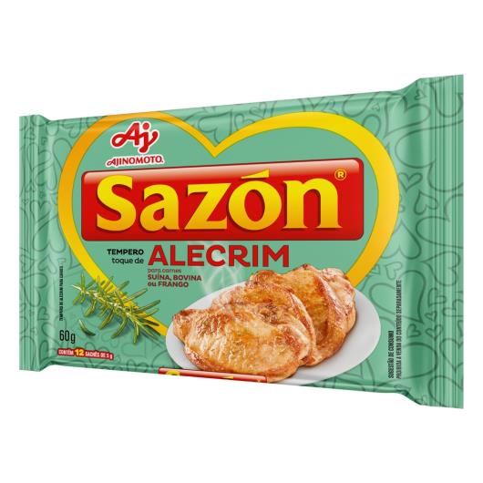 Tempero para Carnes Toque de Alecrim Sazón Pacote 60g 12 Unidades - Imagem em destaque