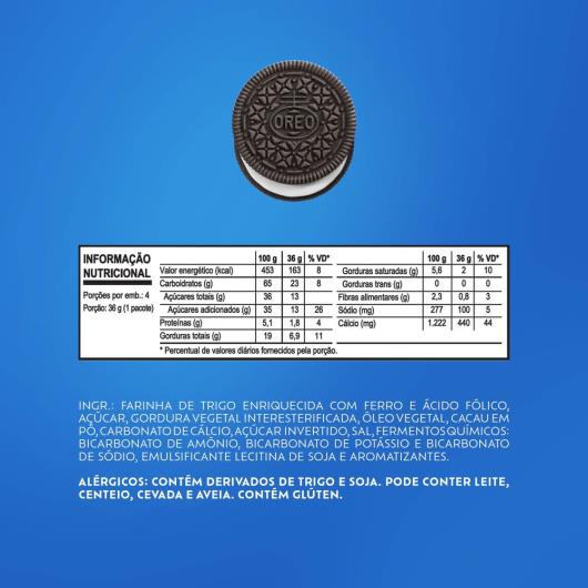 Biscoito recheado Oreo original multipack 144g - Imagem em destaque