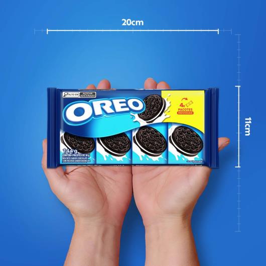 Biscoito recheado Oreo original multipack 144g - Imagem em destaque