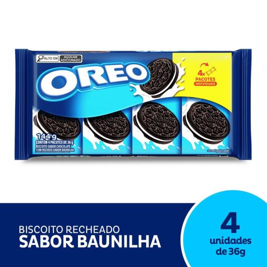 Biscoito recheado Oreo original multipack 144g - Imagem em destaque