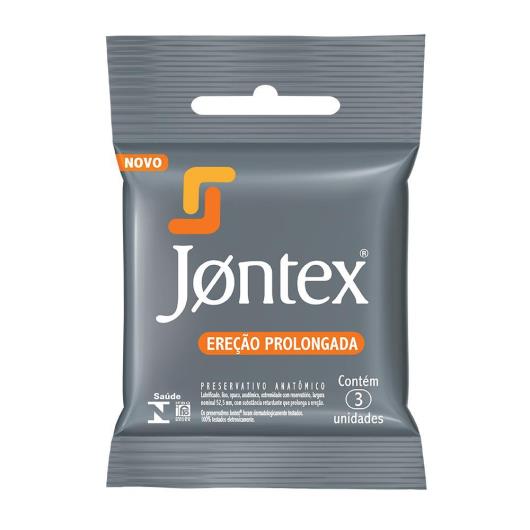 Preservativo Masculino Lubrificado Ereção Prolongada Jontex Pacote 3 Unidades - Imagem em destaque