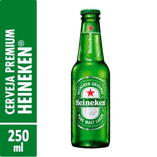 Cerveja Lager Puro Malte Heineken Long Neck 250ml - Imagem em destaque