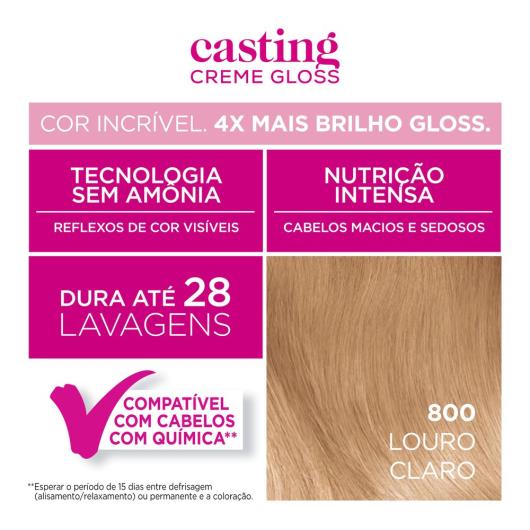 Coloração Casting Creme Gloss Louro Claro 800 - Imagem em destaque