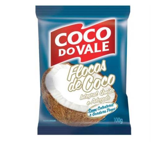 Flocos de coco úmido adoçado Coco do Vale 100g - Imagem em destaque