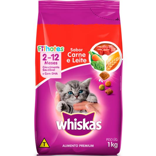 Ração para filhote carne e leite Whiskas 1kg - Imagem em destaque