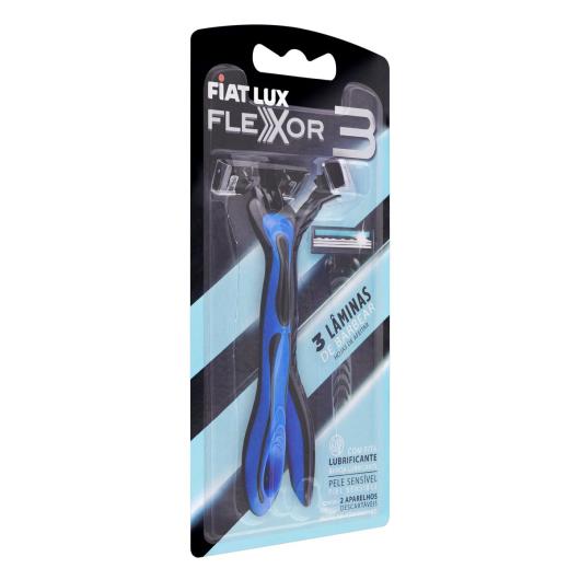 Aparelho Descartável para Barbear Fiat Lux Flexor 3 2 Unidades - Imagem em destaque