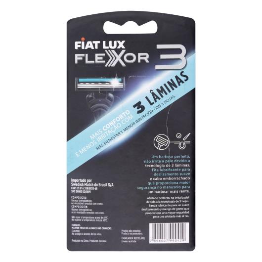 Aparelho Descartável para Barbear Fiat Lux Flexor 3 2 Unidades - Imagem em destaque