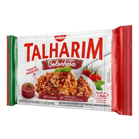 Macarrão Instantâneo Talharim Bolonhesa Nissin Pacote 99g - Imagem em destaque