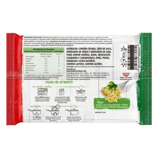 Macarrão Instantâneo Talharim Brócolis ao Molho Branco Nissin Pacote 99g - Imagem em destaque