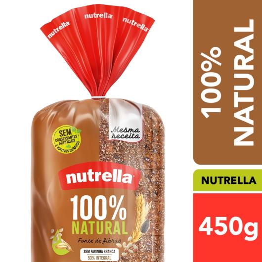 Pão de forma 100% Natural Nutrella 450g - Imagem em destaque