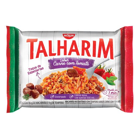 Macarrão Instantâneo Talharim Carne com Tomate Nissin Pacote 99g - Imagem em destaque