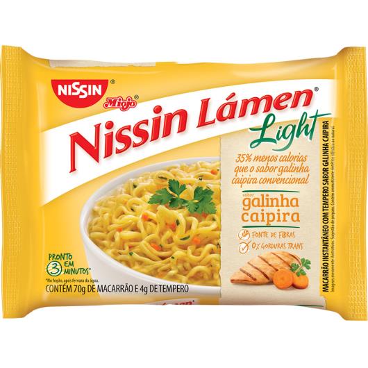 Macarrão Lámen Instantâneo Light Sabor Galinha Caipira Nissin 74g - Imagem em destaque