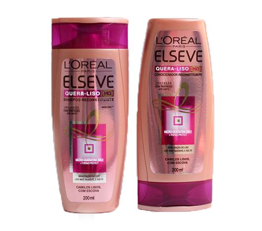 Kit Elséve Shampoo 400ml + Condicionador 400ml queratin liso - Imagem em destaque