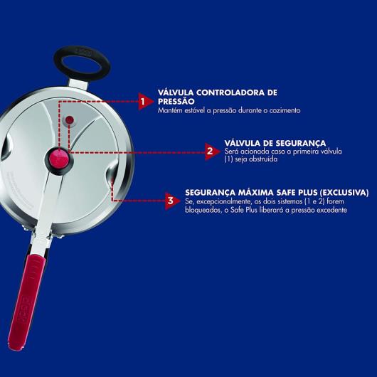 Panela de Pressão Polida 4,5L Fechamento Interno - Imagem em destaque