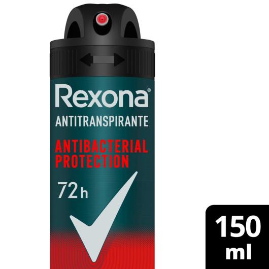 Desodorante Rexona Masculino Antibacterial 150ml - Imagem em destaque