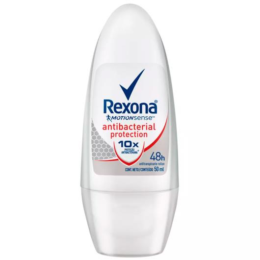 Desodorante Rexona antitranspirante roll on feminino antibacterial protection 50ml - Imagem em destaque