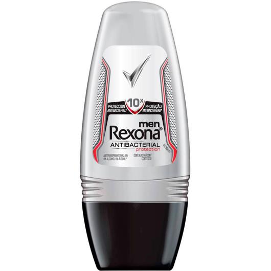 Desodorante Antitranspirante Rexona men Rollon ANTIBACTERIAL PROTECTION 50ml - Imagem em destaque