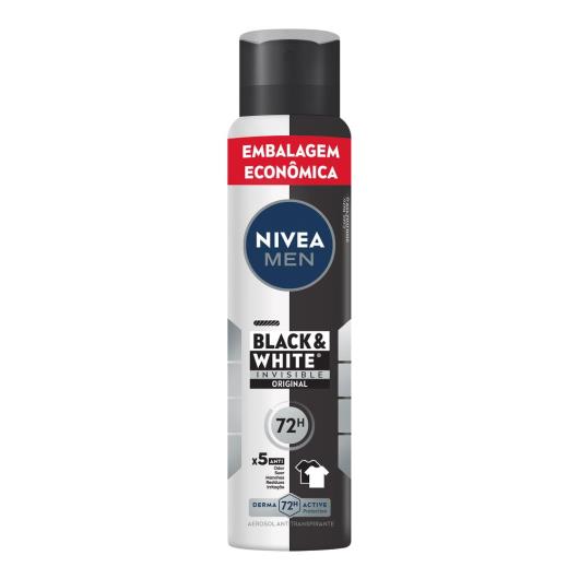 Antitranspirante Aerossol Spray Invisible Black & White Nivea Men 200ml - Imagem em destaque
