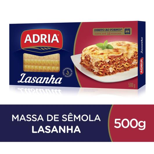 Massa para lasanha Adria de sêmola 500g - Imagem em destaque