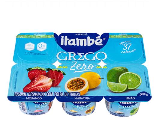 Iogurte Grego Zero morango, maracujá e limão Itambé 540g - Imagem em destaque