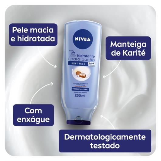 Hidratante Desodorante para Banho Nivea Soft Milk 250ml - Imagem em destaque