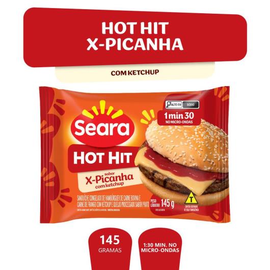 Sanduíche Seara hot hit X-picanha 145g - Imagem em destaque