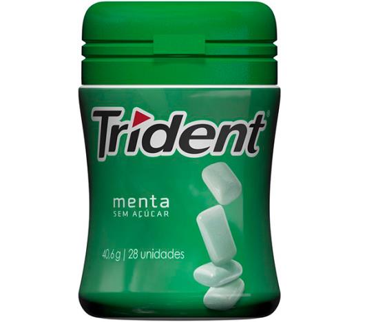 Goma de mascar Trident Menta Pote 40,6g com 28 unidades - Imagem em destaque