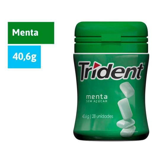 Goma de mascar Trident Menta Pote 40,6g com 28 unidades - Imagem em destaque