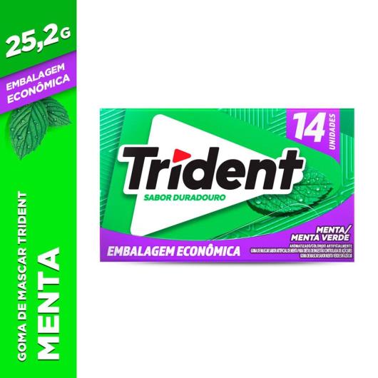 Chiclete Trident Menta Embalagem Econômica 25g - Imagem em destaque