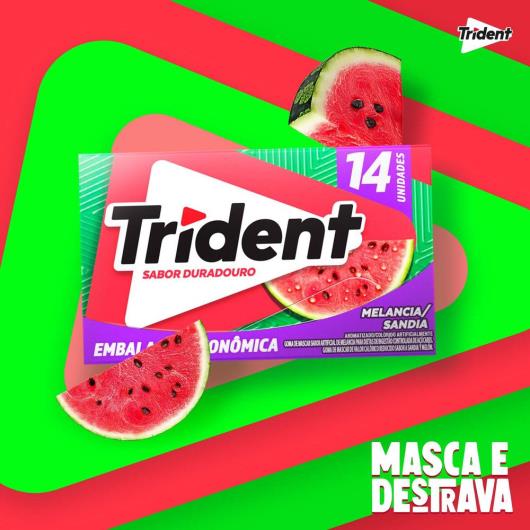 Chiclete Trident Melancia Embalagem Econômica 25g - Imagem em destaque