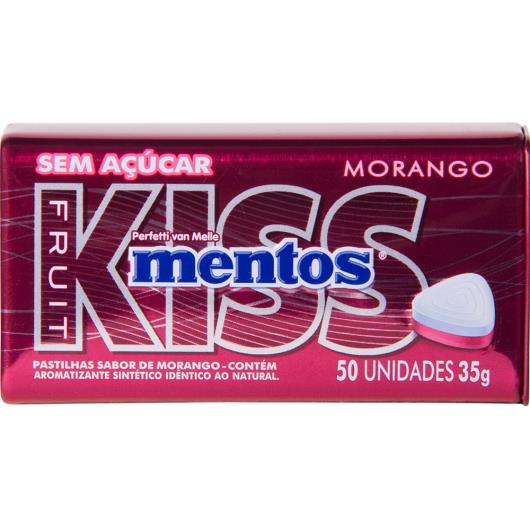 Pastilha Mentos Kiss Morango sem Açúcar 35g - Imagem em destaque