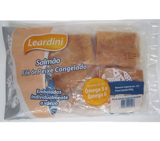 Filé Salmão Leardini Pedaçõ sem Pele Congelado 500g - Imagem em destaque