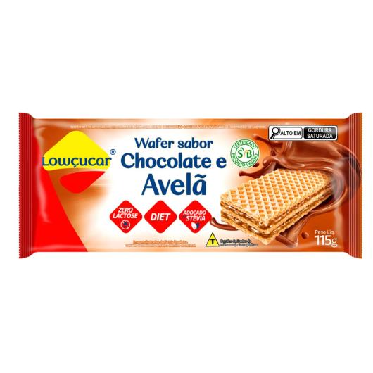 Wafer Sabor Chocolate e Avelã Diet Zero Lactose Lowçucar 115g - Imagem em destaque