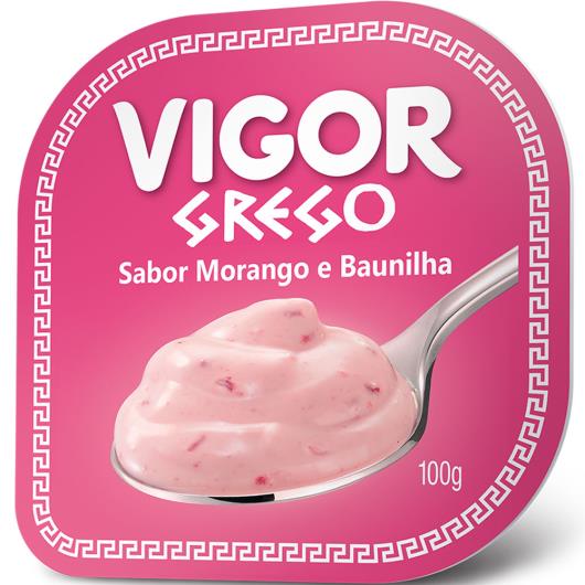 Iogurte Vigor Grego morango baunilha 100g - Imagem em destaque