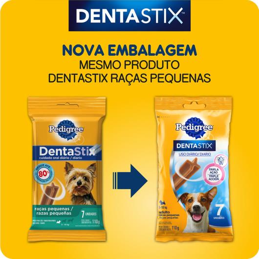 Petisco para Cães Adultos Raças Pequenas Pedigree Dentastix Pacote 110g 7 Uni - Imagem em destaque