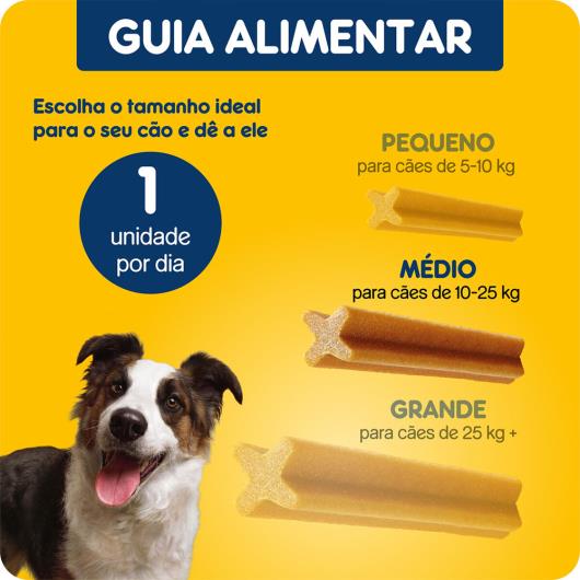 Petisco para Cães Adultos Raças Médias Pedigree Dentastix Pacote 77g 3 Uni - Imagem em destaque