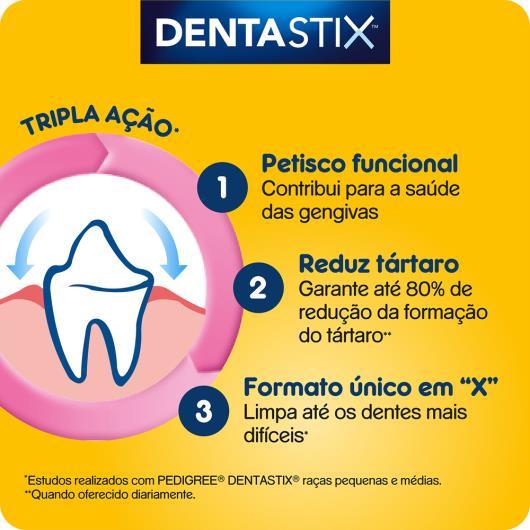 Petisco para Cães Adultos Raças Grandes Pedigree Dentastix Pacote 270g 7 Unidades - Imagem em destaque