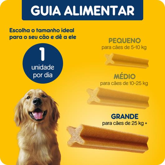 Petisco para Cães Adultos Raças Grandes Pedigree Dentastix Pacote 270g 7 Unidades - Imagem em destaque