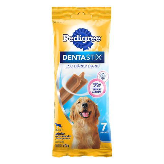 Petisco para Cães Adultos Raças Grandes Pedigree Dentastix Pacote 270g 7 Unidades - Imagem em destaque