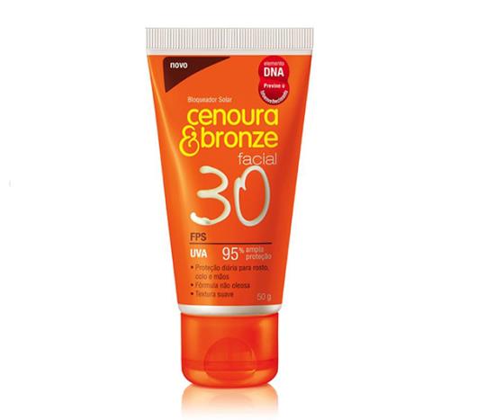 Protetor solar Cenoura & Bronze facial FPS30 - Imagem em destaque