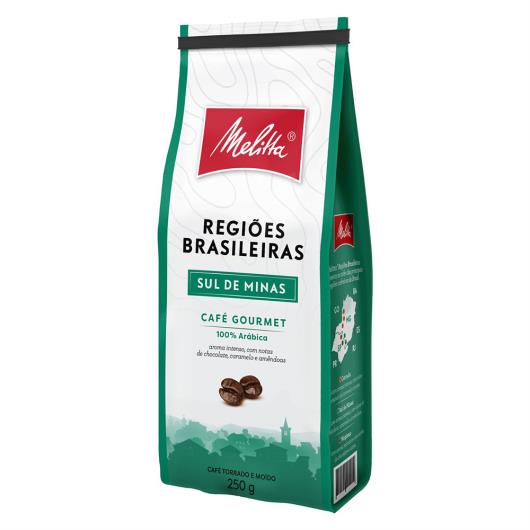 Café Torrado e Moído Sul de Minas Melitta Gourmet Regiões Brasileiras Pacote 250g - Imagem em destaque