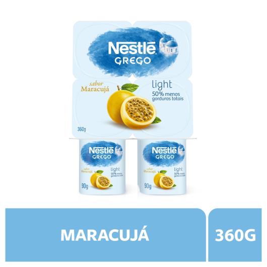 Iogurte Nestlé Grego Light com Maracujá Pote 360g - Imagem em destaque