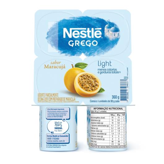 Iogurte Nestlé Grego Light com Maracujá Pote 360g - Imagem em destaque